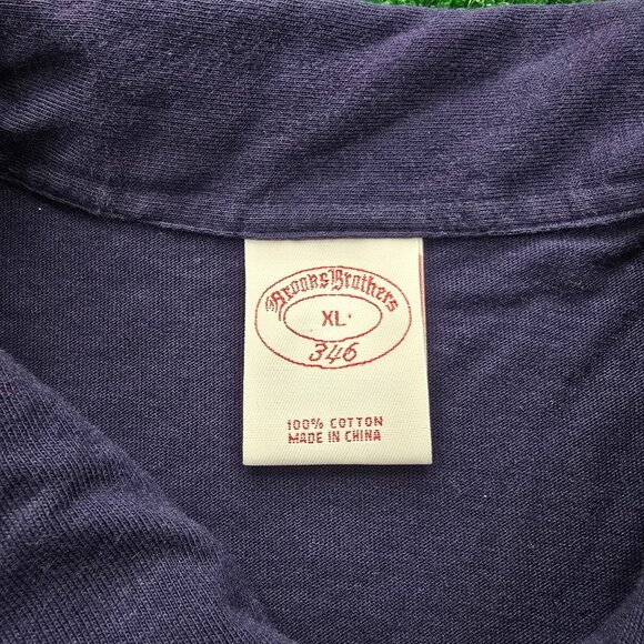 Brooks Brothers 346 Polo Shirt Mens XL Blue Short Sleeve Golf Performance Preppy - Picture 7 of 8